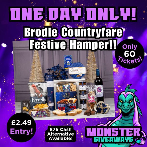 One Day Only! Brodie Countryfare The Berry Merry Christmas Hamper or £75 Cash!
