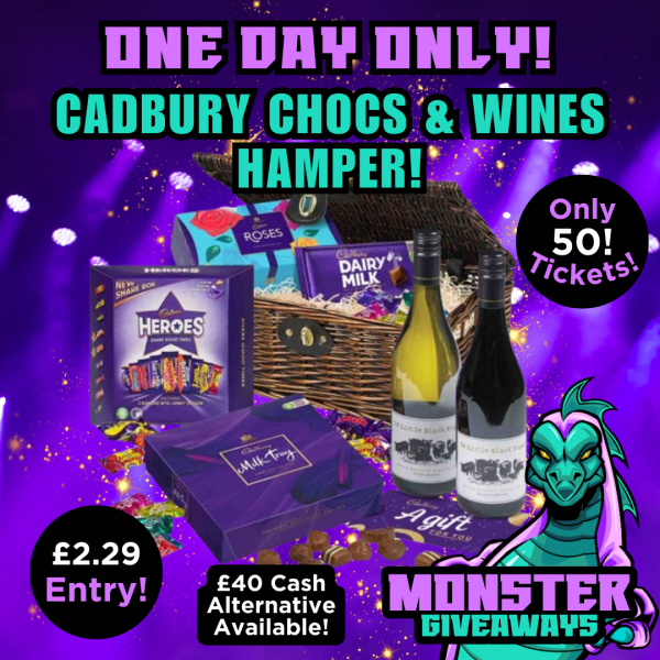 One Day Only! Cadbury Chocolate & Wines Hamper or £40 Cash!
