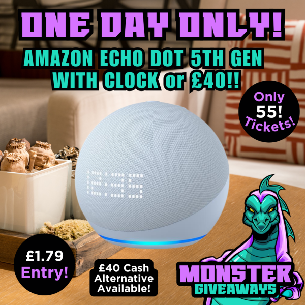 One Day Only! Amazon Echo Dot 5th Gen or £40 Cash!