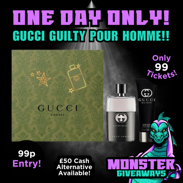 One Day Only! Gucci Guilty Pour Homme or £50 Cash!