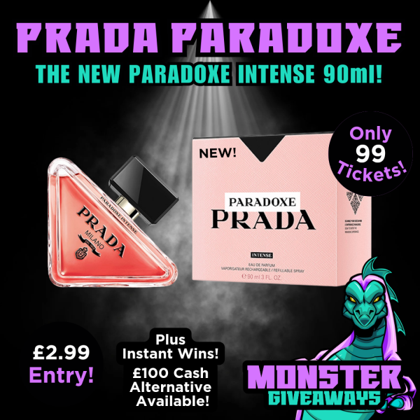 90ml Prada Parodoxe Intense or £100 Cash! Plus Instant Wins!