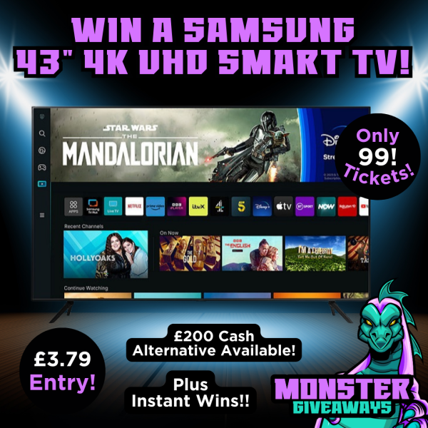 Samsung 43'' 4k UHD Smart TV or £200 Cash!
