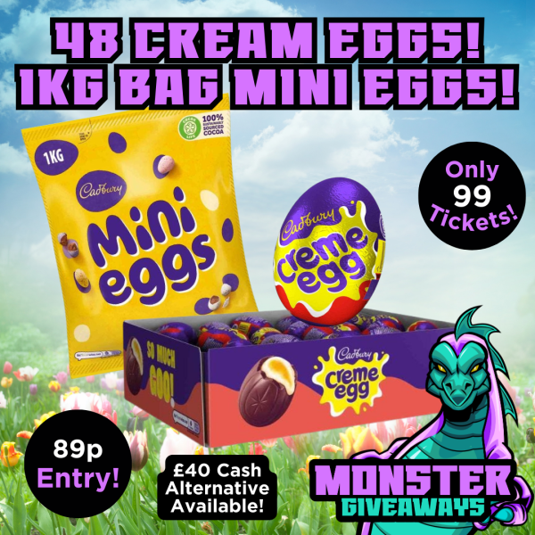 48 Cream Eggs! 1KG Bag Mini Eggs!