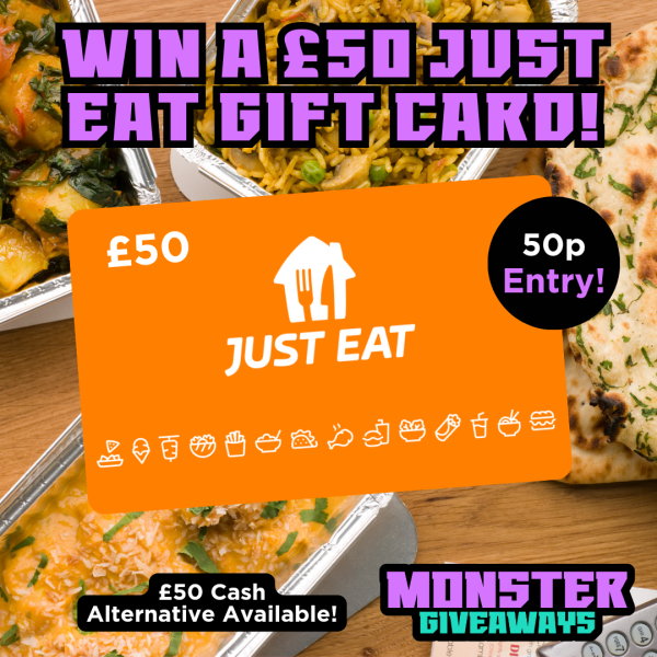 £50 Just Eat Gift Voucher or £50 Cash!