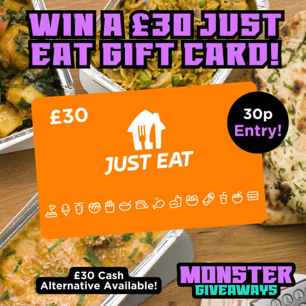 £30 Just Eat Gift Voucher or £30 Cash!