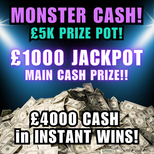 £5k Prize Pot! £4000 in Instant Wins! £1000 Jackpot! #13!