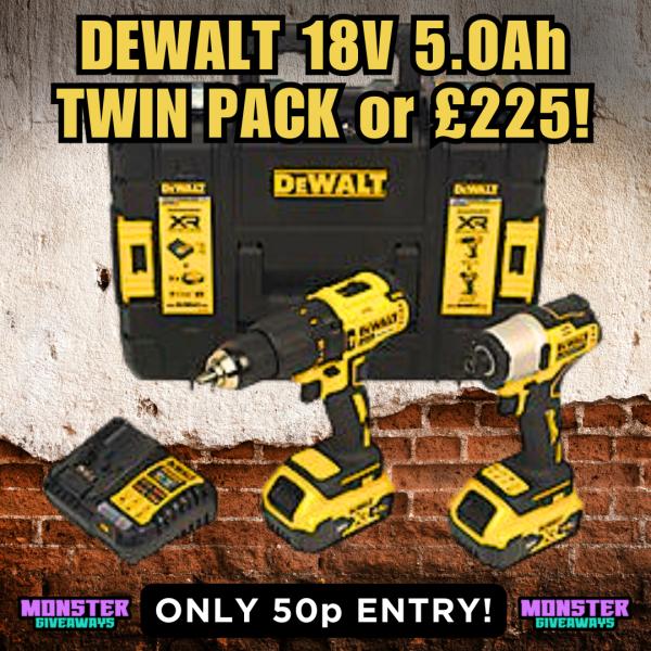 Dewalt 18v 5.0Ah Twin Pack or £225 Cash!