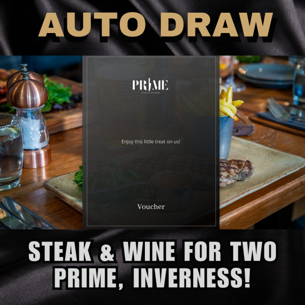 PRIME - Steak & Wine for Two or £50 Cash!